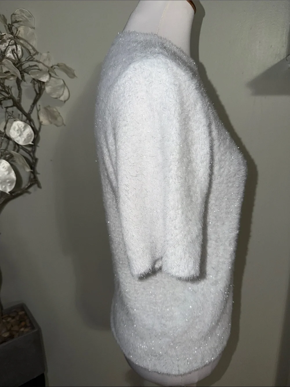 J. Crew Silver Metallic Short Sleeve Crewneck Top